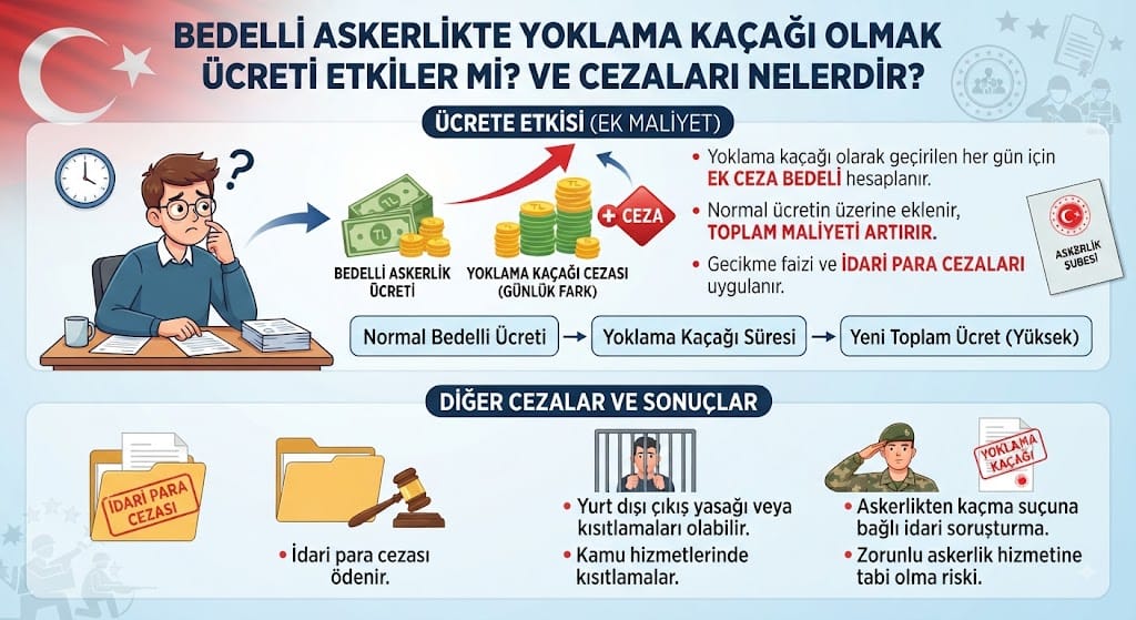 Bedelli Askerlikte Yoklama Kaçağı Olmak Ücreti Etkiler mi? Cezalar Nelerdir?