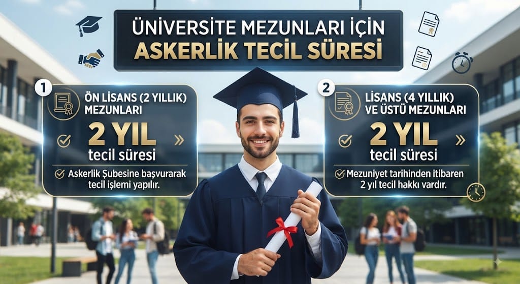 Üniversite Mezunları İçin Askerlik Tecil Süresi Ne Kadardır? (2 Yıllık ve 4 Yıllık)