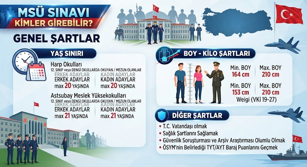 MSÜ Sınavı Kimler Girebilir? Yaş Sınırı ve Boy-Kilo Şartları Nelerdir?