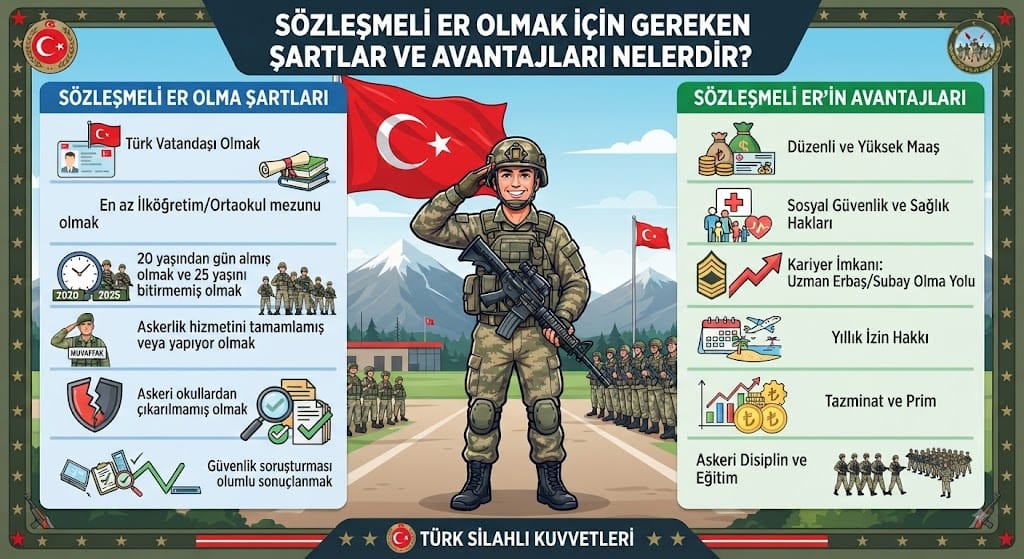Sözleşmeli Er Olmak İçin Gereken Şartlar ve Avantajları Nelerdir?