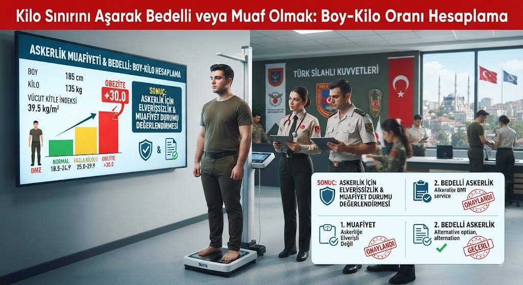 Kilo Sınırını Aşarak Bedelli veya Muaf Olmak: Boy-Kilo Oranı Hesaplama